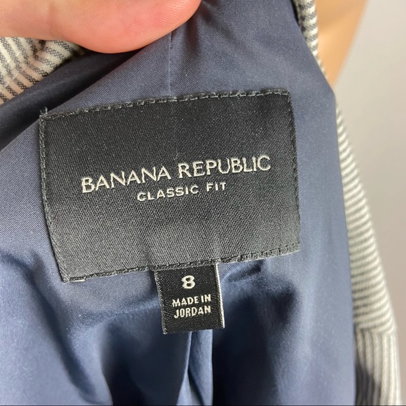 Banana Republic Black White Striped Blazer - Picture 7 of 7